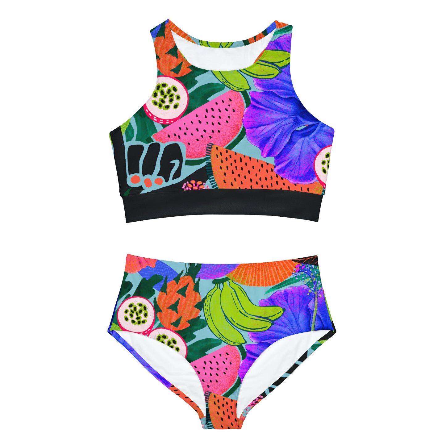 Tropical Sporty Bikini Set - Ocean + Surf Co.