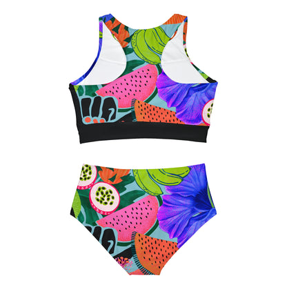 Tropical Sporty Bikini Set - Ocean + Surf Co.