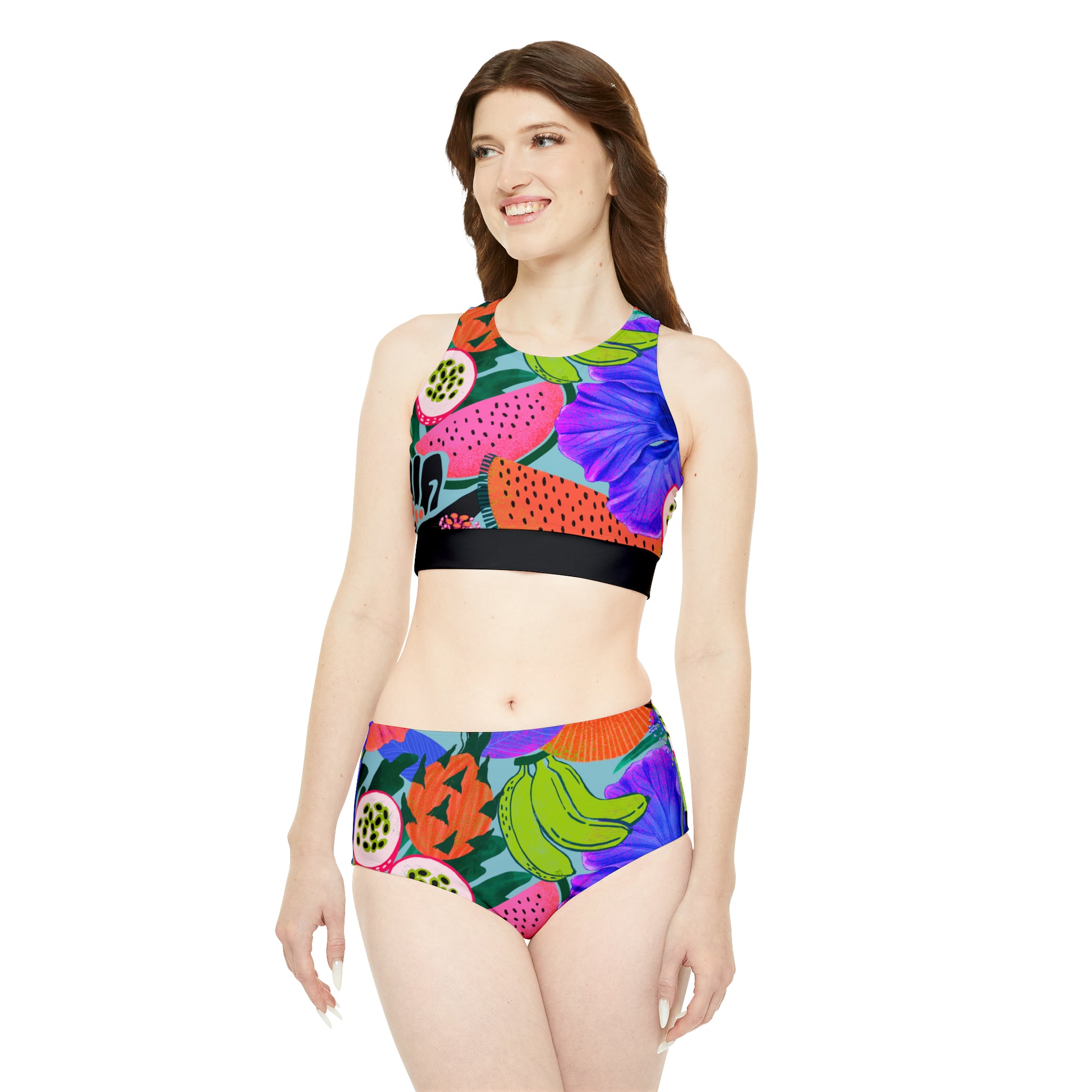 Tropical Sporty Bikini Set - Ocean + Surf Co.