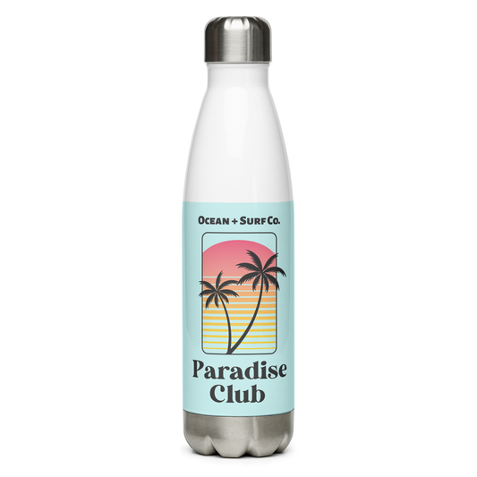 Paradise Beach Club Stainless Steel Water Bottle - Ocean + Surf Co.